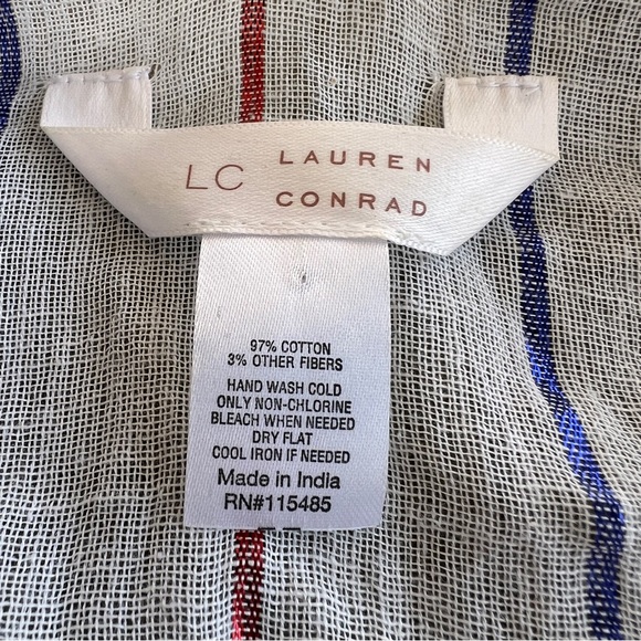 LC Lauren Conrad Metallic Striped Ruana/Coverup/Wrap - Picture 4 of 4